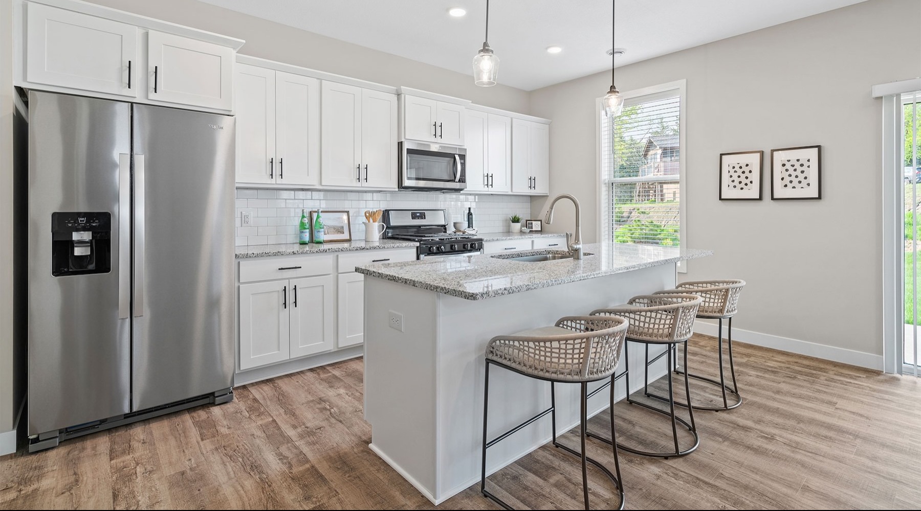 Well-lit kitchen with ample counter space