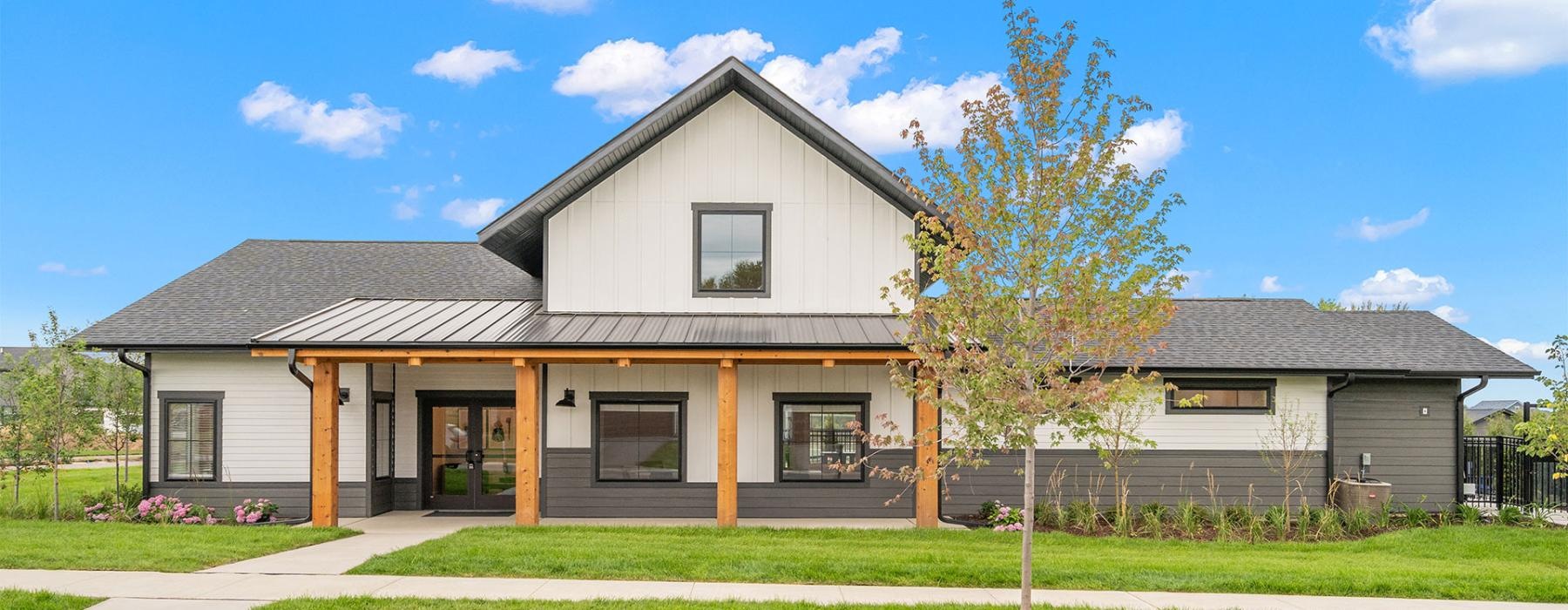 a house with a tree in front